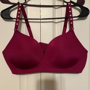 Torrid wireless push up Studded Women's Bra in Burgundy